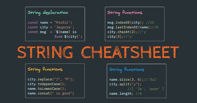 JavaScript String Cheatsheet