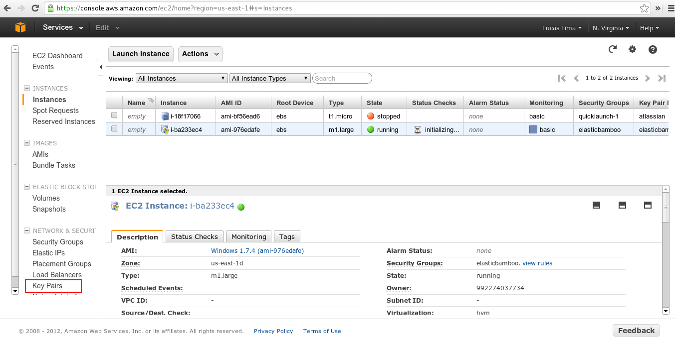 Amazon EC2 key pairs and Linux instances