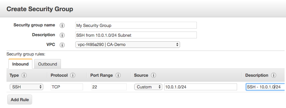 configure security group aws ec2