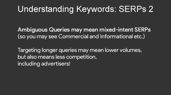 what are keywords in serach engine result