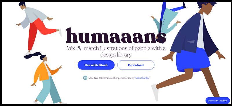 Humaaans - AI tool for illustration of people