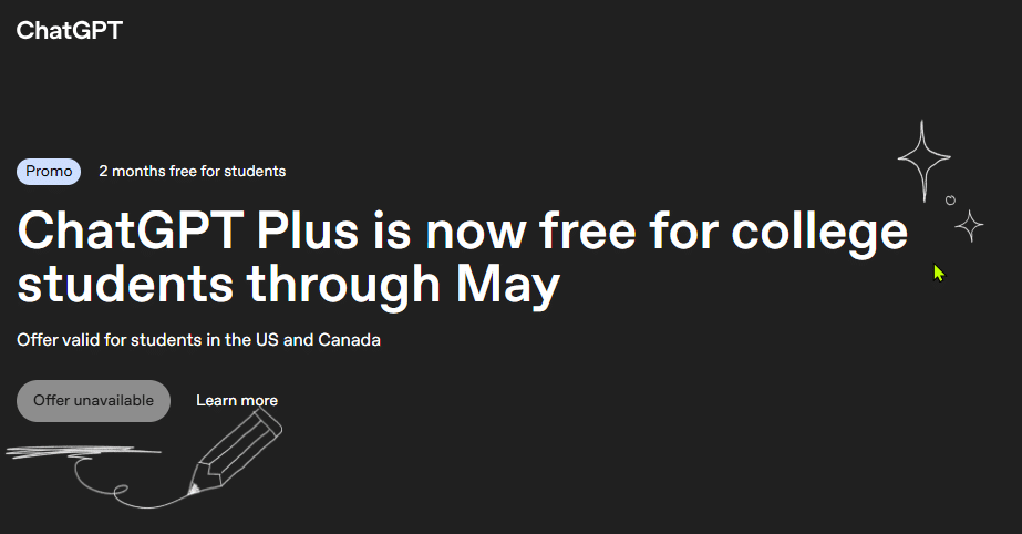 ChatGpt Plus for Students